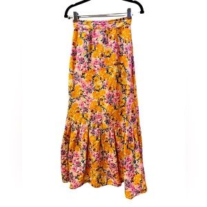 Flawed* Gorgeous Something Navy Tiered Maxi Skirt